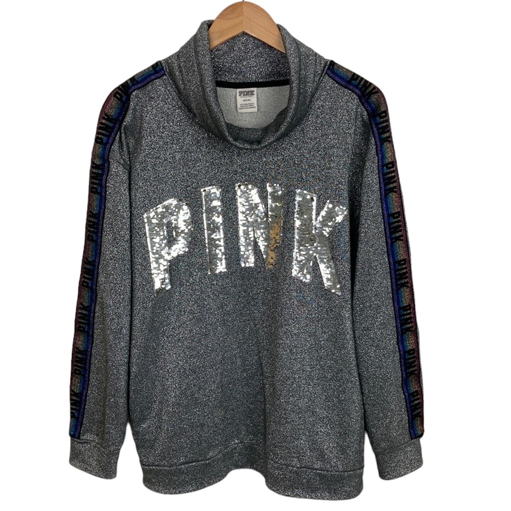 Victoria's Secret PINK Silver Gray Sweatshirt Top